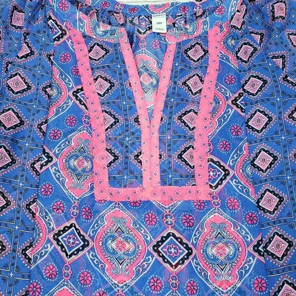 Old Navy Boho Peasant Blouse Popover S - Picture 3 of 8